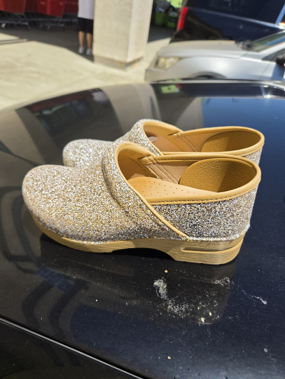 Dansko 2.0 Glitter Slip-On Comfort Clog - Gold